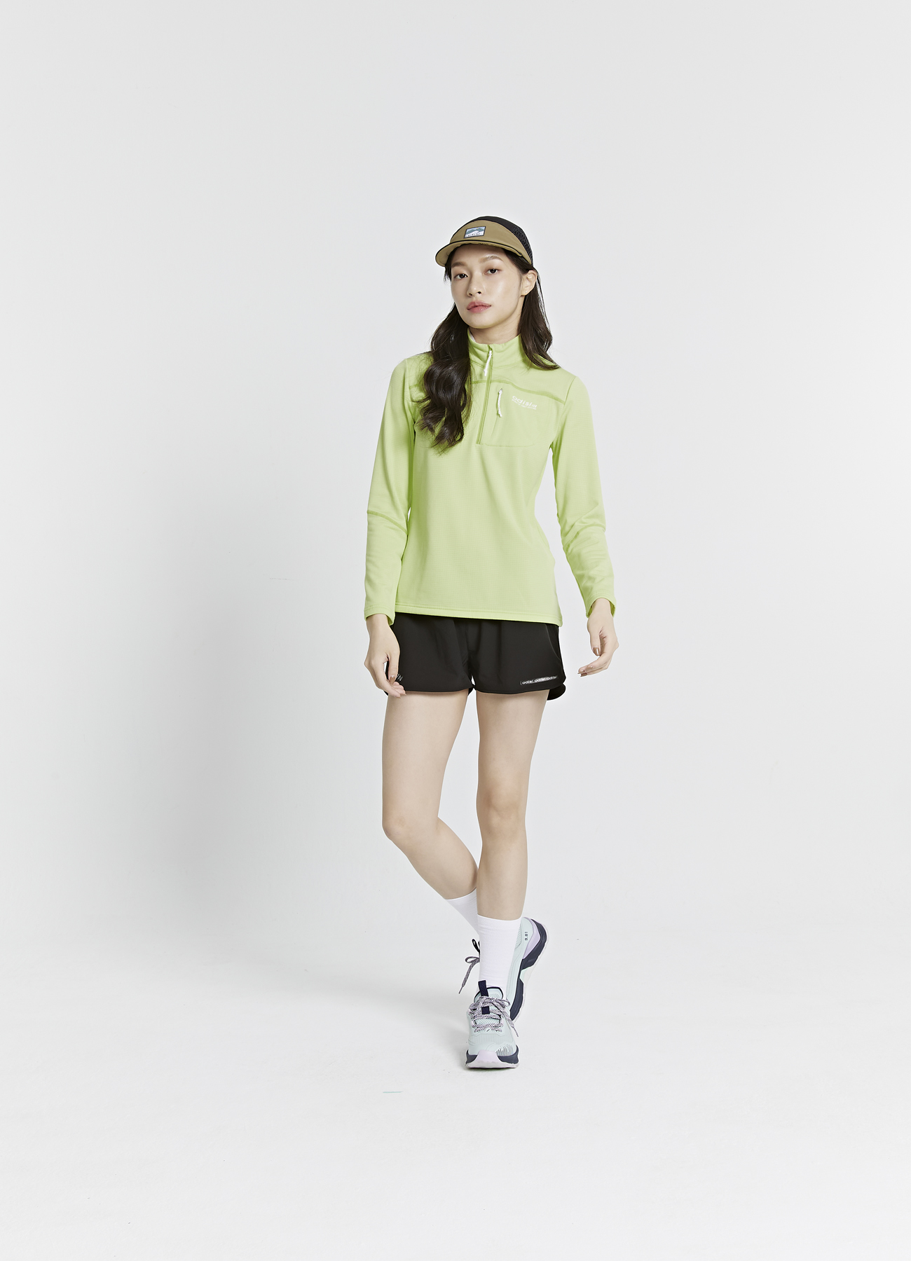 女半門襟動態保暖快乾上衣(三色）